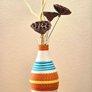 NEW! Boho Southwestern Western Santa Fe Artist Natural Vase Decor